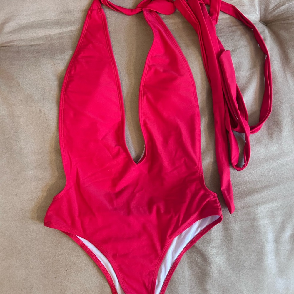 Red One Piece Swimsuit